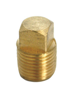 Ace Plug Sqr Head 1/4"mpt Brs