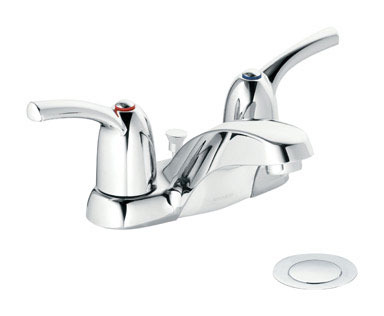 LAV FAUCET2H W/POP CHRM