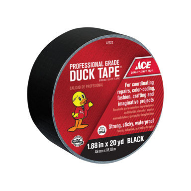 Duct Tape 20yd Black Ace