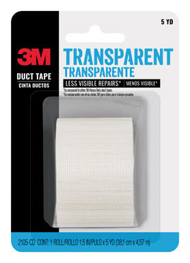 DUCT TAPE 1.5"X5YD CLEAR