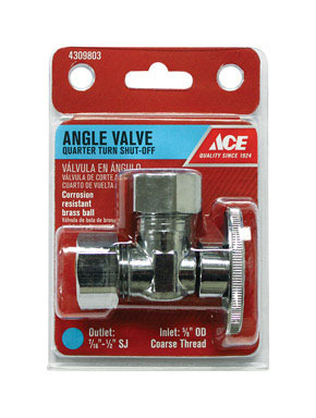 QTR TURN ANGLE VALVE 5/8"X1/2"