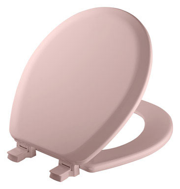 Mayfair by Bemis Cameron Round Pink Enameled Wood Toilet Seat