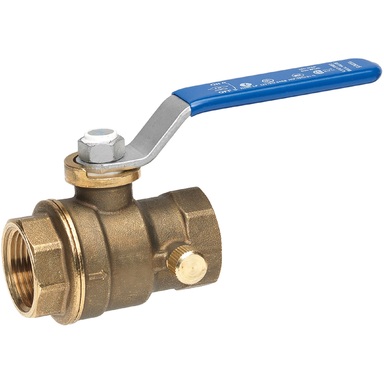 1/2" FIP Brass S&W Ball Valve