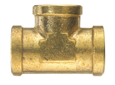 PIPE TEE 3/8" BRASS LF