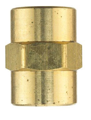JMF Company 3/8 in. FPT  T X 3/8 in. D FPT  Brass Coupling
