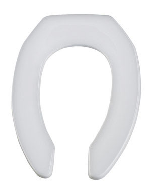 Mayfair by Bemis Elongated White Plastic Toilet Seat