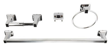 BATH ACCS 4PC SET CHROME
