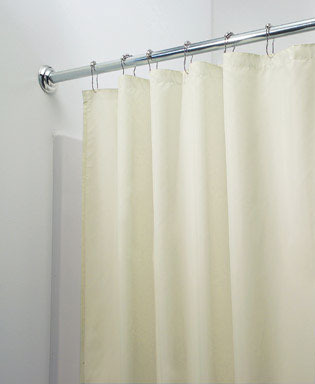 iDesign 72 in. H X 72 in. W Sand Solid Shower Curtain Liner Polyester