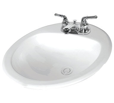 SINK LAV 19" RND WHITE