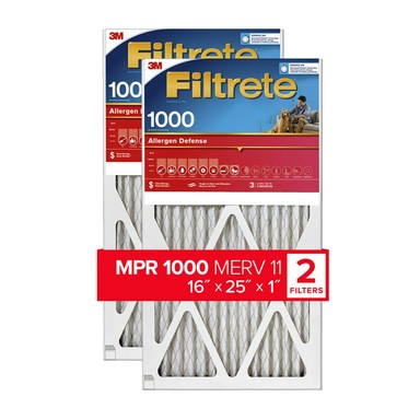 AIR FLTR 16X25 2PK 1000