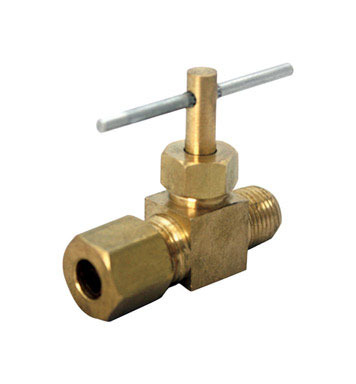 Needle Valve 1/4"x1/8"mpt Brs