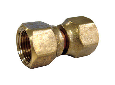 JMF Company 1/2 in. Flare  T X 1/2 in. D Flare  Brass Swivel Connector