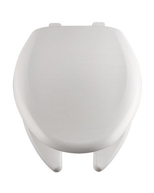 Mayfair by Bemis Elongated White Plastic Toilet Seat