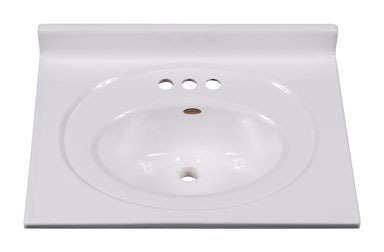 VANITYTOP SOLIDWHT 25X19