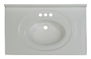 VANITYTOP SOLIDWHT 31X19