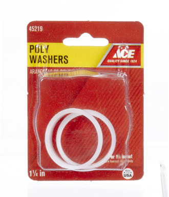 WASHER POLY1.25X1.25"2PK