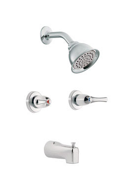 TUBSHWR FAUCET 2H CHR AS