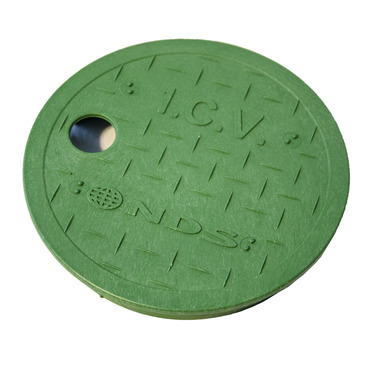 NDS 6.5 in. W X 0.7 in. H Round Valve Box Cover Green