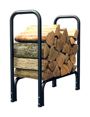 LOG RACK TUBE STL2FT BLK