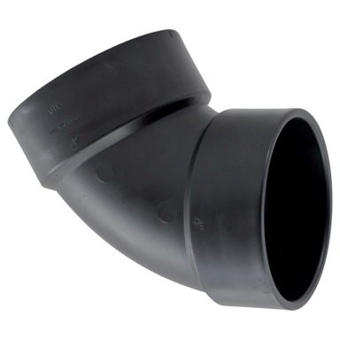 Charlotte Pipe 4 in. Hub  T X 4 in. D Hub  ABS 60 Degree Elbow