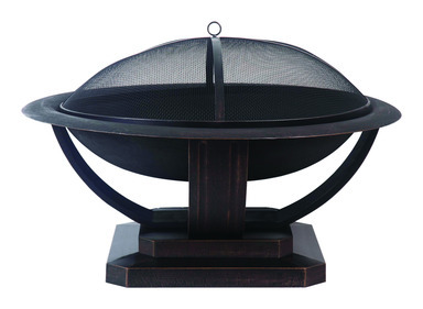 CAST IRON FIREPIT 35"BRN