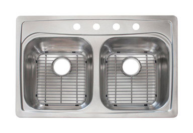 KTCHN SINK DBL SS W/GRID