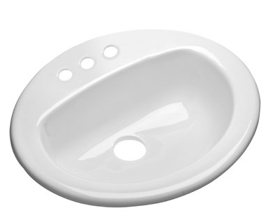 OVAL SELF RIM  SINK WHT