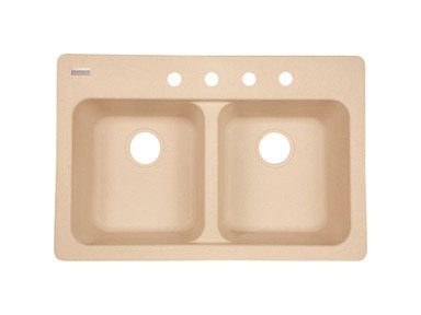 KITCHEN SINK DBL 9" SAND