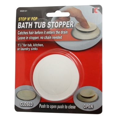 TUB DRAIN STOPPER 1 1/2 STOP w