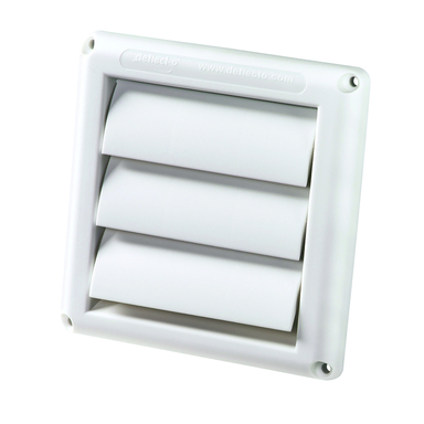 4" WHITE LOUVERED VENT