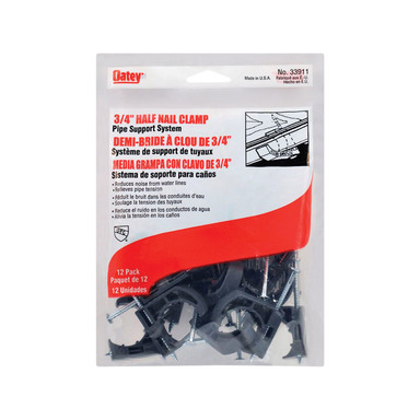 12PK 3/4" Half Nail Clamp