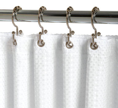 Zenna Home Chrome Silver Metal Shower Curtain Rings 12 pk