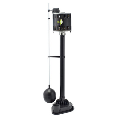 ECO-FLO 1/3 HP 3600 gph Thermoplastic Vertical Float Switch AC Bottom Suction Pedestal Sump Pump