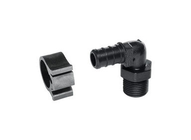 1/2"X3/8"M 2PC MPT Plastic Elbow