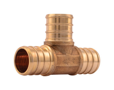 SharkBite Push to Connect 3/4 in. Barb  T X 3/4 in. D Barb  Brass Tee