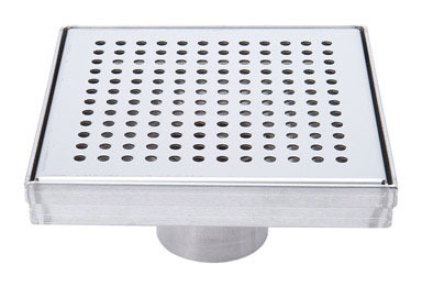 SHOWER DRAIN SQ CHRM 6"