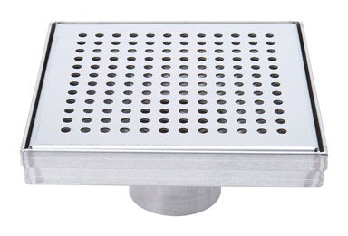 B&k Shower Drain Sqr 6" Nkl
