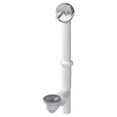 BATH DRAIN TRIP LEVER CHROME PVC