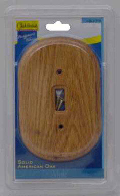 PLATE SWITCH SNGL OAK