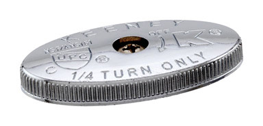 Oval Chrome Shutoff Valve Handle