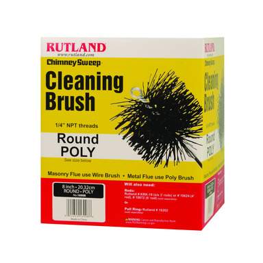 8" RND POLY PRO CHIMNEY BRUSH