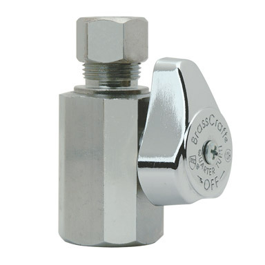 1/2x3/8 Chrome Straight Valve
