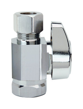 3/8x3/8 Chrome Straight Valve