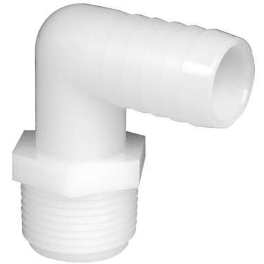 NYLON ELBOW 1/2MPTx3/4BARB