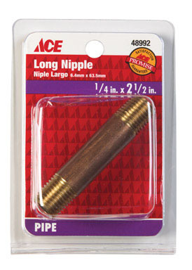 NIPPLE 1/4X2-1/2" BRS