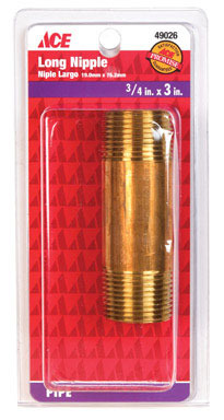 Ace Nipple 3/4"x3" Brs
