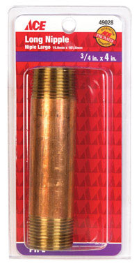 Ace Nipple 3/4"x4" Brs