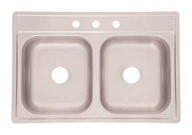 KITCHEN SNK DBL SS 33X22
