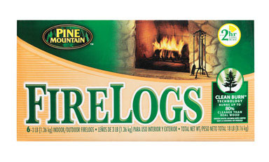 LOG FIREPLACE 3LB 6PK