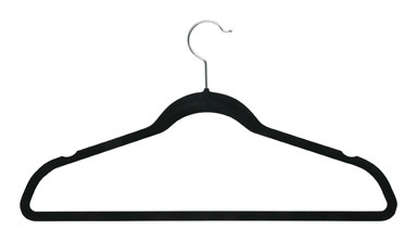 HANGER SUIT 3PK BLK VLVT